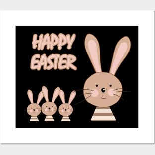 Happy Easter Bunnies Comic Posters and Art